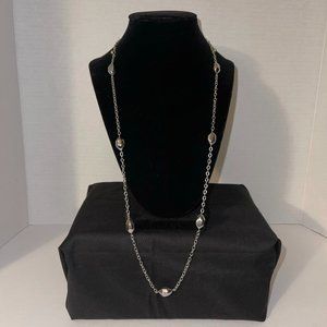 Stainless Steel Stationed Bead Necklace